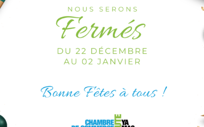 Fermeture du temps des Fêtes – CCIHY